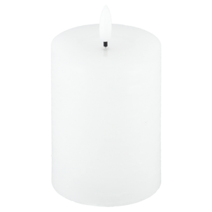 Blockljus LED med timer, vit, Northlight, diameter 7,5 cm