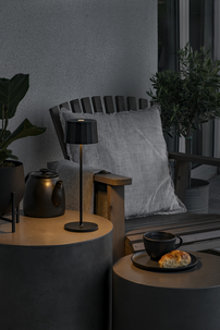 Oppladbar bordlampe Positano USB Konstsmide, utendørs
