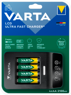 Batteriladdare VARTA LCD Ultra Fast Charger+