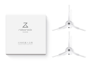 Roborock Sivuharja valkoinen, 3-osainen vinyyli, 2 kpl