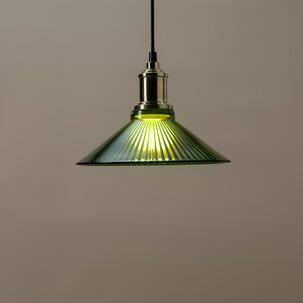 Kattovalaisin Viola vihreä lasi 25 cm Northlight