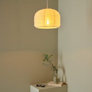 Northlight Evan lampeskjerm til taklampe, lin, hvit