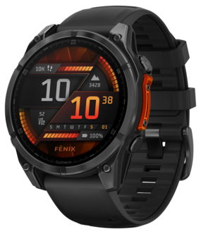 Garmin Fenix 8 träningsklocka med GPS grå-svart
