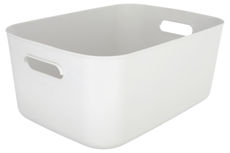 Serenity förvaringslåda i plast utan lock, vit