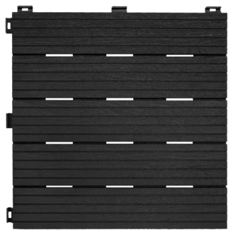 Terassilaatta muovia, grafiitinharmaa, 4 kpl