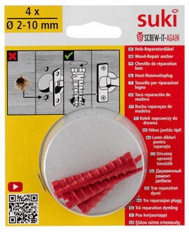 Screw-It-Again Korjaustulppa Suki, 4 kpl