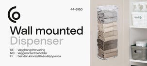 Pussiteline, säilytysteline seinälle, itsekiinnittyvä