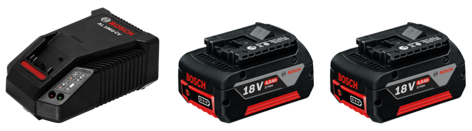 Bosch 18 V LI batterier og lader 