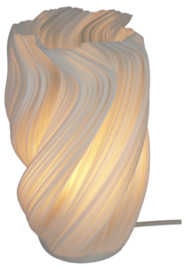 Northlight Mille Pöytävalaisin 3D-muotoilu valkoinen