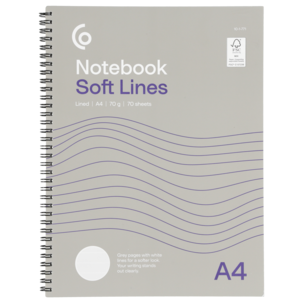 Vihko A4 Soft Lines, valkoiset viivat, 70 arkkia
