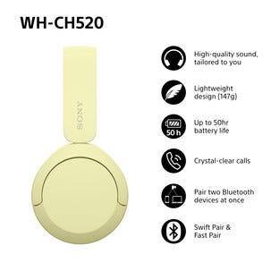 Sony WH-CH520 trådlösa on ear hörlurar