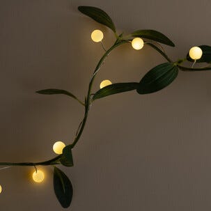 Batteridriven ljusslinga girlang blad och bär 2 m inomhus