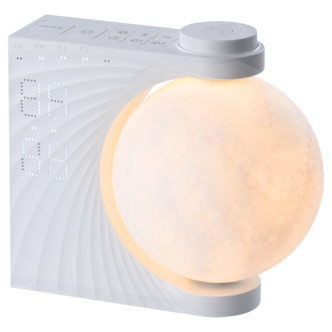 Vekkerklokke Moon digital med oppvåkningslys