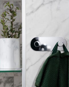 Smedbo DOT selvklebende håndklekrok, dobbel