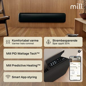 Mill Invisible Smart wifi-ovn Gen. 4, svart, 1050 W