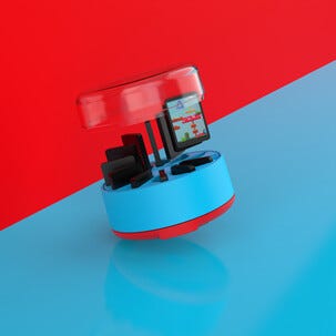 Exibel roterende kortoppbevaring Nintendo Switch, 12 rom
