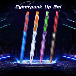Writech Cyberpunk gelpenna blå tyst klick, snabbtorkande