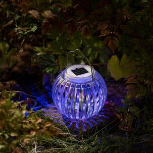Solcellslykta med RGB och vitt ljus Northlight, 15 cm