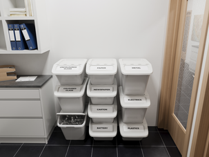 Förvaringsbox med vikbart lock 