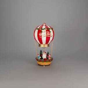 Konstsmide luftballong med nisse og LED, 31,5 cm