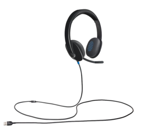 Logitech H540 USB-headset med mikrofon och sladd
