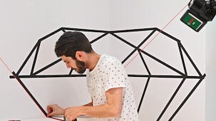 Bosch Quigo Basic, krysslaser med universalhållare