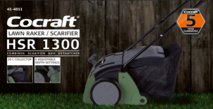 Cocraft HSR 1300 mossrivare och vertikalskärare, 1300 W