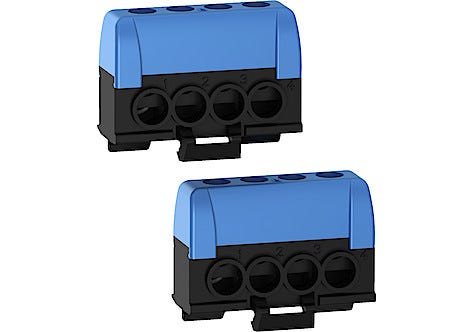 Nollplint för elcentral 4x16 mm2 Schneider Resi9 2-pack