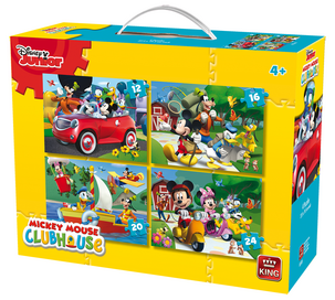 Puslespill 4-i-1 med Disneymotiv
