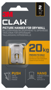 3M Claw tavelkrok för gipsvägg, 20 kg