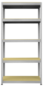 Hylla metall för garage eller förråd, 5 hyllplan