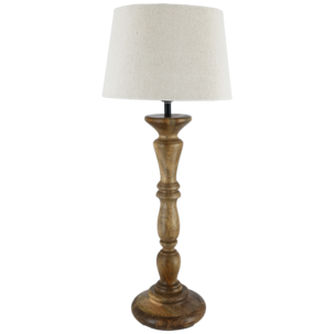 Hilde hög bordslampa med svarvad träfot, 62,5 cm, Northlight
