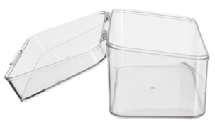 Teburk för tepåsar, plast, 17 x 12 x 10,5 cm