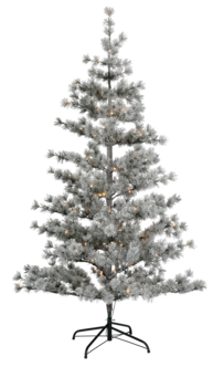 Frostet juletre med innebygd belysning, 180 cm