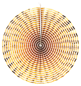 Dekorativ papir-rosett, gull