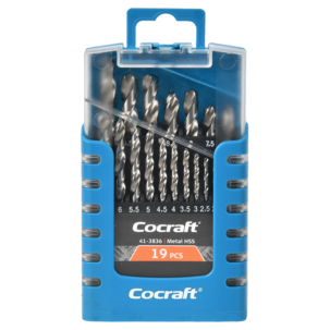 Cocraft borrsats metall 1-10 mm, 19 delar