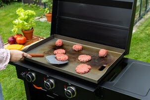 Hällmark stekehelle gass med 3 brennere, stål