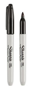 Tuschpennor Sharpie Svart Fine, 2-pack