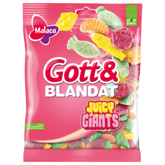 Malaco Godt & Blandet Juicy Giants, 480 g