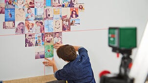 Bosch Quigo Basic, krysslaser med universalhållare