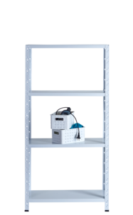 Plåthylla med 4 hyllplan