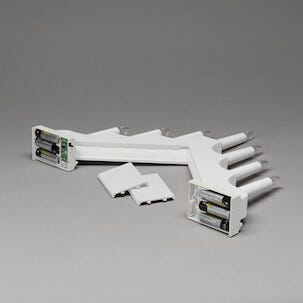 Batteridriven adventsljusstake vit, Konstsmide