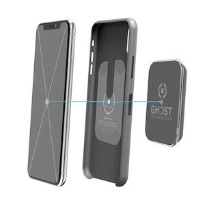 Telefonhållare med trådlös laddning (5 W), Celly Ghostcharge