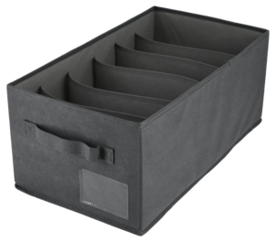 Skuffeinnredning for bukser og og topper, 6 rom, 45 x 25 x 18 cm