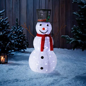 Snögubbe utomhus med belysning, 93,5 cm, Northlight