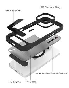 Exibel Kickstand iPhone 16 Pro Suojakuori jalustalla