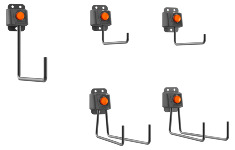 Husqvarna krokar till förvaringsskena, 5-pack