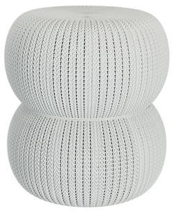 Bord med två puffar, Keter Knit Collection