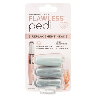 Refill slipehode til Flawless Pedi fotfil, 3-pakning