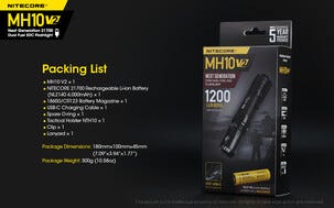 Nitecore vattentät laddbar ficklampa LED, 1200 lm
